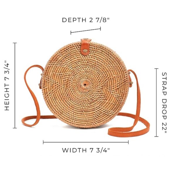 Novum Crafts Round Rattan Bag - Picture 7 of 7